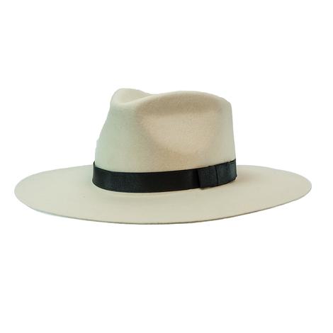Twister Pinch Front 3 3/4" Brim White Felt Hat